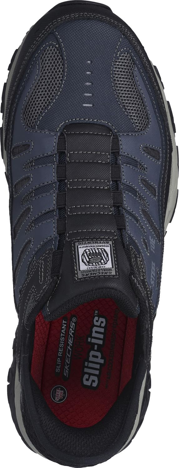Skechers Men's Work Hands Free Slip ins Cankton Faison St, Navy/Grey, 7 by Skechers - Used condition - Image 6