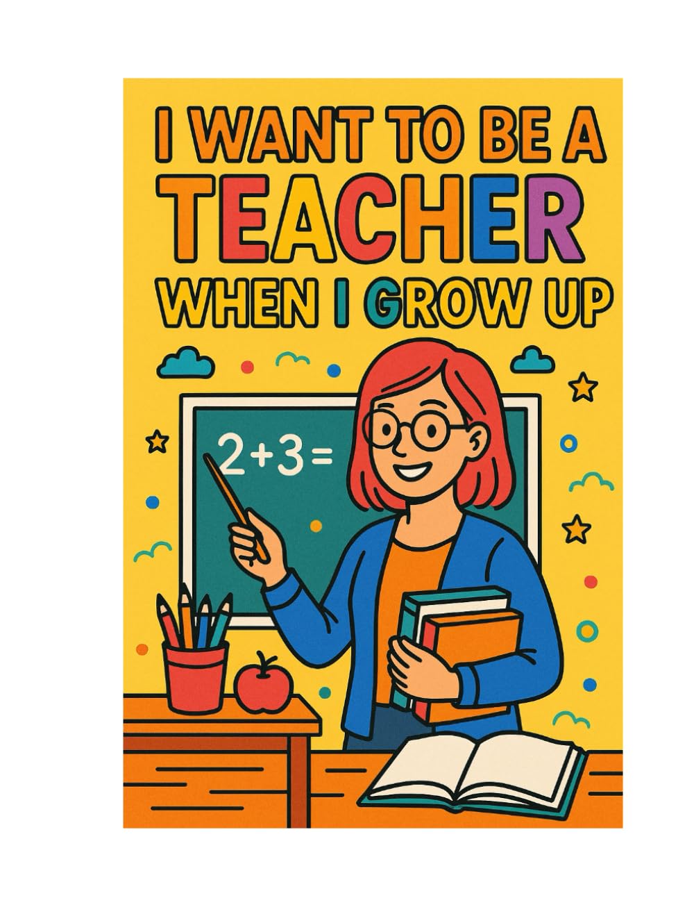I want to be a Teacher when I grow up (Occupation coloring books for kids)