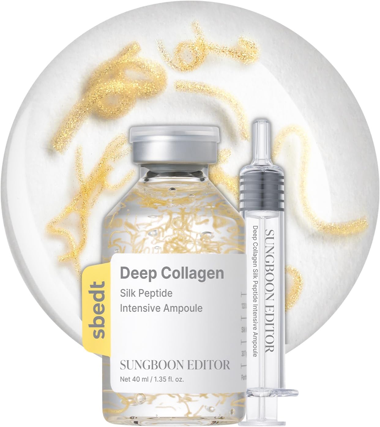 SUNGBOON EDITOR Silk Peptide Intensive Lifting Ampoule | Korean Anti-Aging Serum for Face with Collagen & 30 Peptide Complex | Skin Tightening & Firming (Botox Effect) | 72H Hydration
