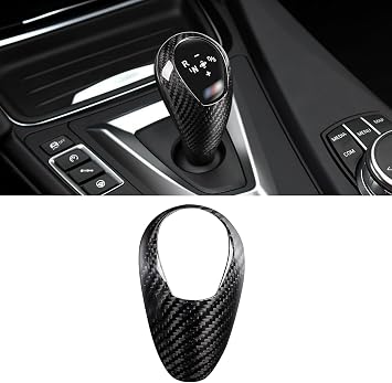 Zorratin Carbon Fiber Gear Shifter Knob Cover Shell Sporty Trim Decal for BMW M M2 M3 M4 M5 M6 X5M X6M F80 F82 F83 F87 2011-2026