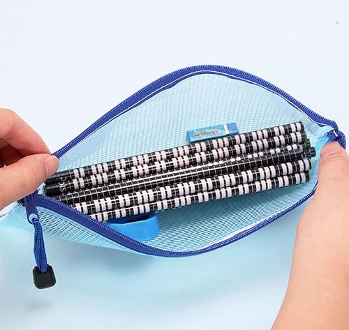 Miniatura 5 de Bolsa de almacenamiento de documentos, tamaño A6, tamaño A6, tamaño pequeño, bolsa de malla con cremallera, bolsas impermeables con cremallera,