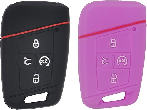 LemSa 2 llaves inteligentes de silicona sin llave para automóvil 2021 2020 2019 VW Volkswagen Tiguan Atlas Jetta Passat Golf Alltrack Push Start,