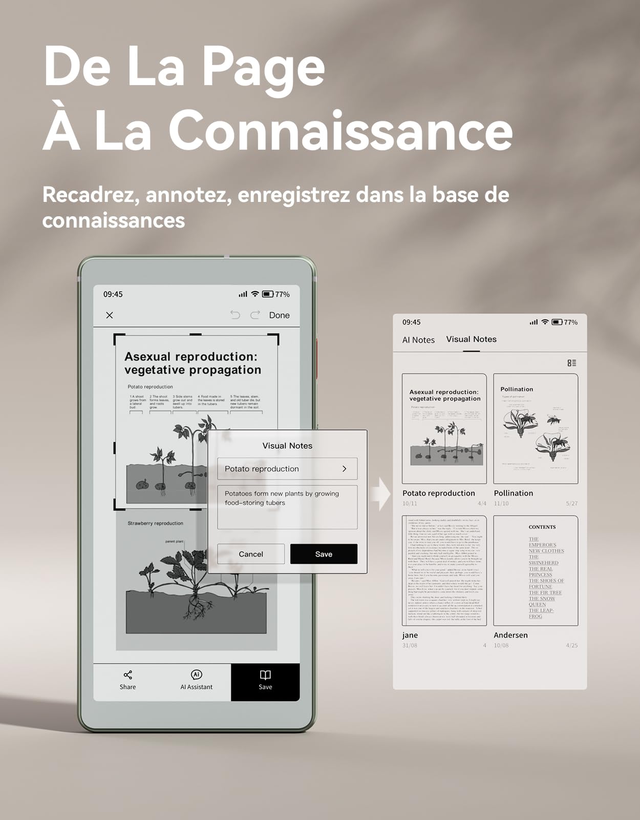 VIWOODS 6,13’’ Carta 1300 AiPaper Reader avec connectivité 4G, liseuse E Ink Ultra-Fine et légère, intégration IA, 300 PPI, lumière Frontale réglable, 128 Go de Stockage