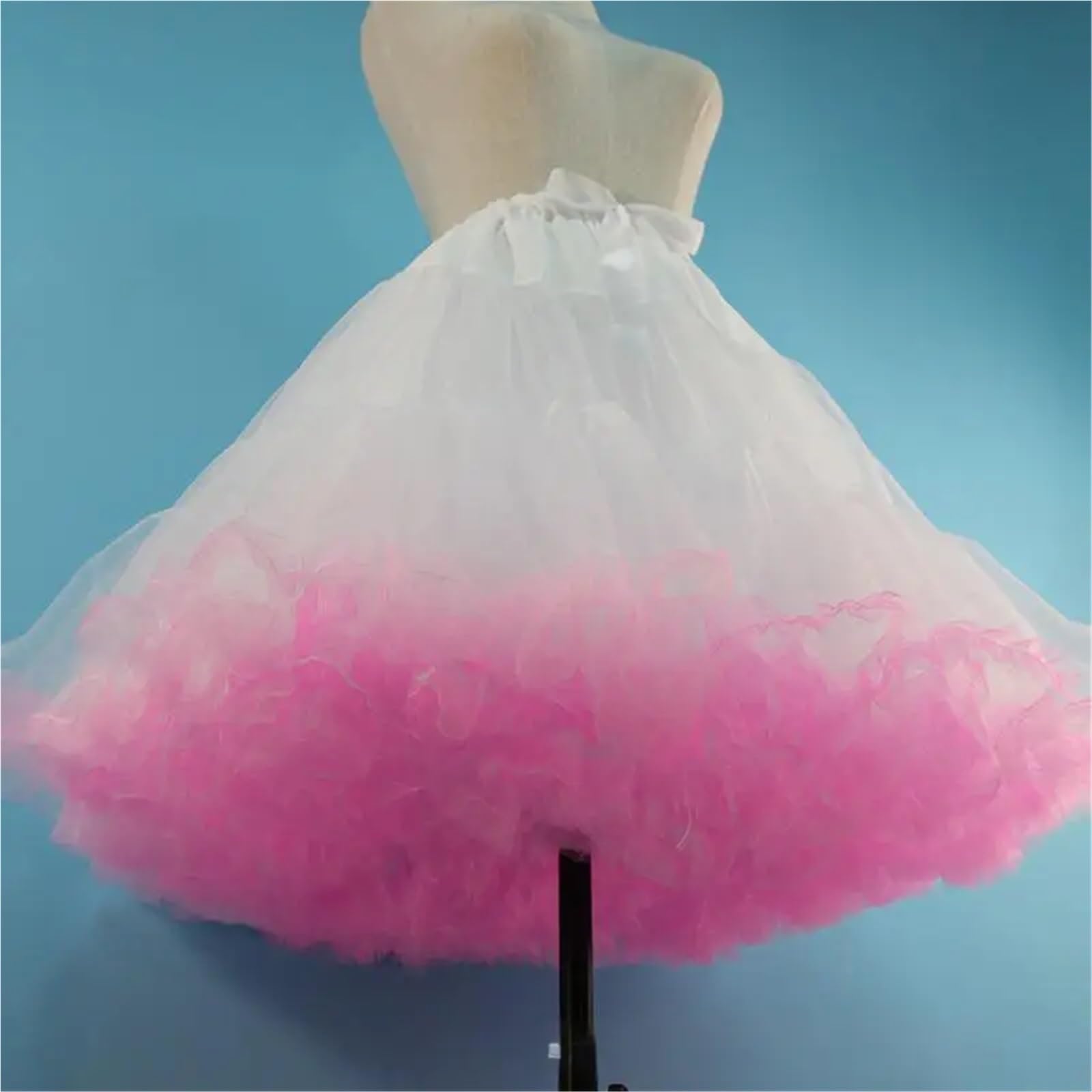 Lolita-Kostüm for Damen, Petticoat, Reifrock, Unterrock, Cosplay-Tutu, bauschig, weiß