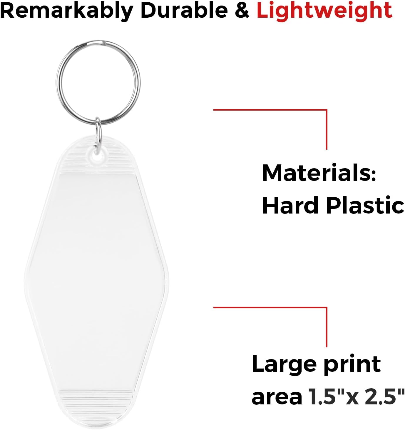 100 Pack Custom Hotel Motel Keychains, Personalized Key Tags with Your logo and Text, as Company Promotional Gifts Bulk - Image 3