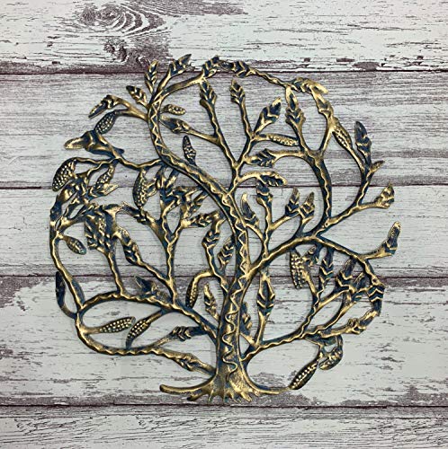 Metal Tree of Life Wall Plaque 14 Inches Decorative Spiritual Celtic Garden Art Sculpture - Thumbnail 4