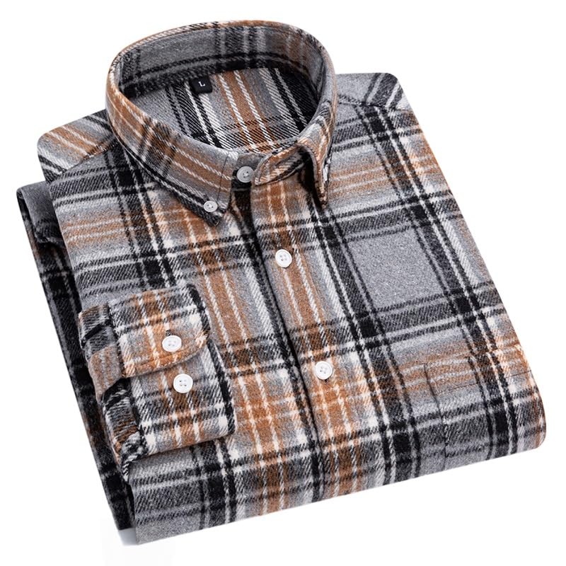 Chemise homme anti plis grise coupe droite regular fit pour morphologie forte