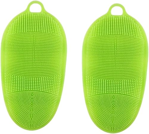 Healifty Juego de 2 guantes de baño para exfoliar y masajear la piel, guantes de ducha para limpieza profunda y uso de spa, cepillo de baño suave