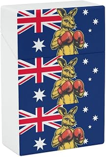 Boxing Australia Flag Printed Cigarette Case Lightweight Pocket Holder Box Carrying Coin Pouch Gifts for Men Women