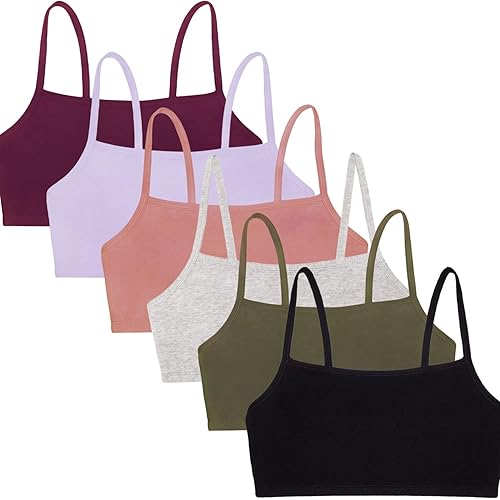 Fruit of The Loom Womens Spaghetti Strap Cotton Pullover Sports Bra Value Pack