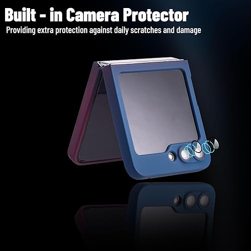 Miniatura 5 de Funda magnética para Samsung Galaxy Z Flip 5, silicona suave, color degradado, funda para teléfono Samsung Z Flip 5 con protección de cámara, funda
