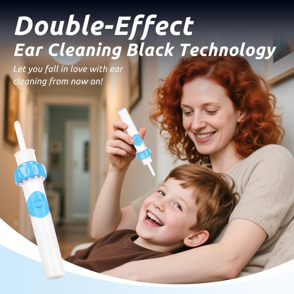 Ear Savvy Ear Wax Removal Tool Ear Cleaning Kit with Vacuum Suction Gentle and Powerful Silicone Electric Earwax Cleaner Includes Replacement Heads for Effective Ear Wax Removal (3)