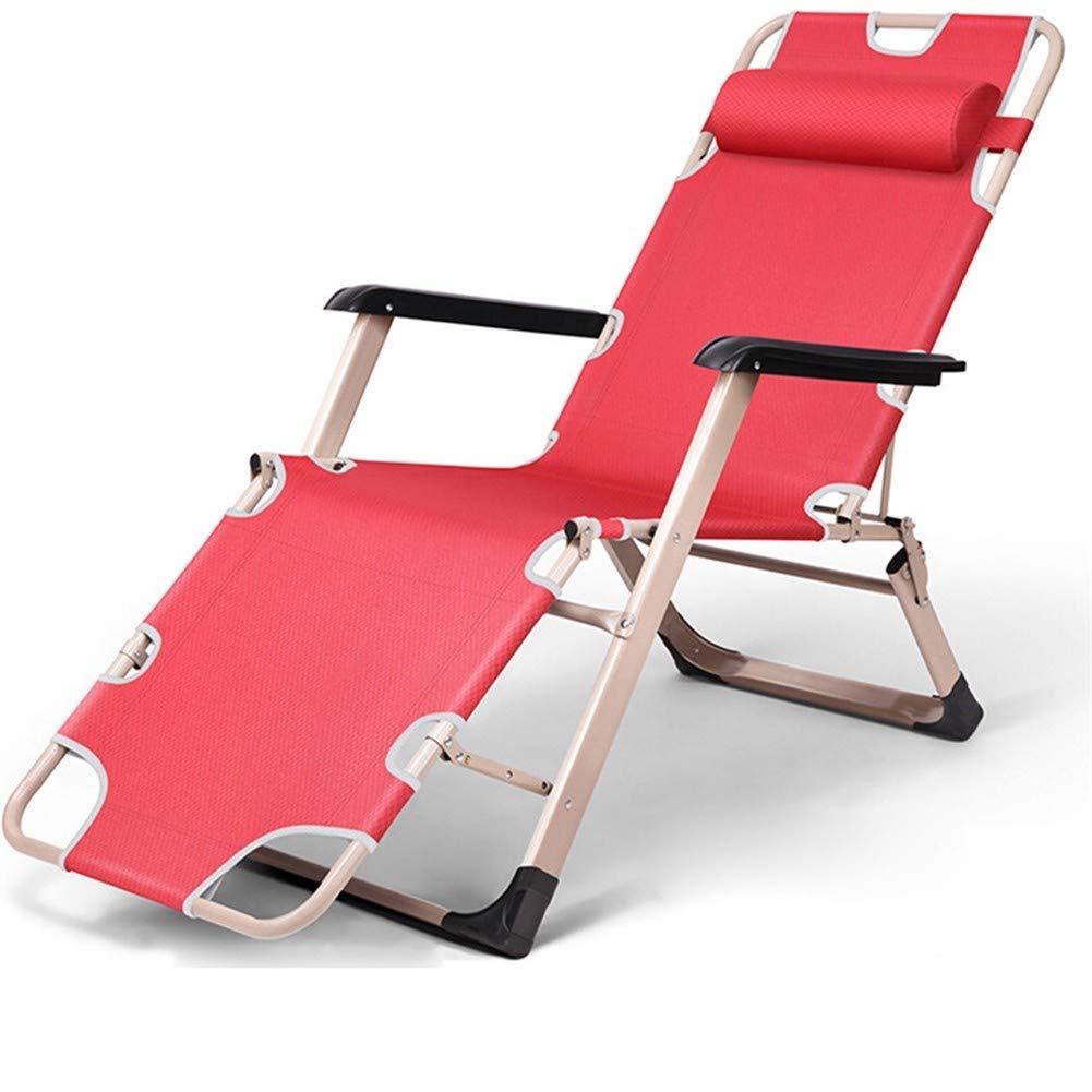 Chaise longue portable pliante fauteuil inclinable de plage pour extérieur et loisirs