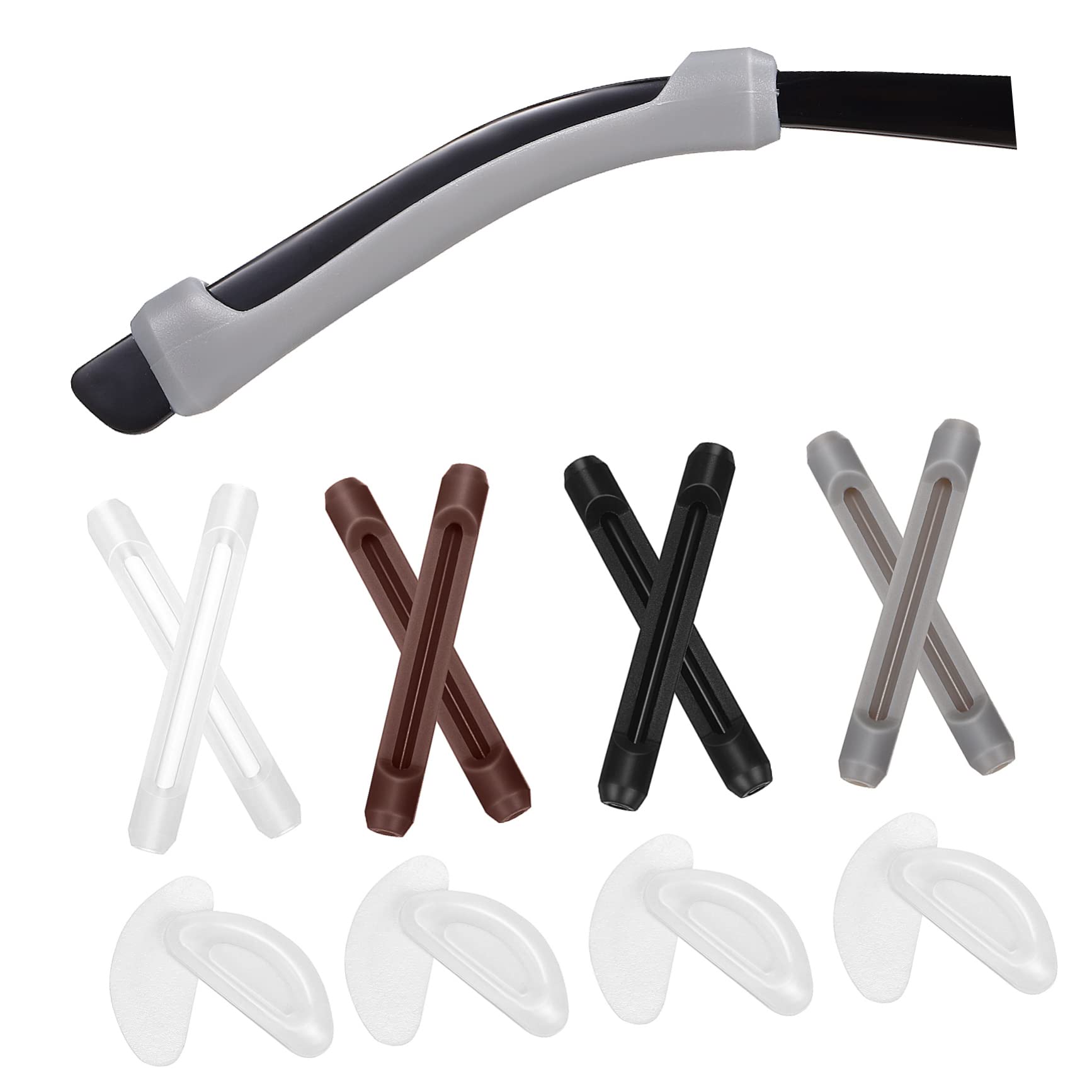 Uonlytech 120paires Coussinets De Nez pour Lunettes Silicone d Adhésives Fixations De Lunettes Transparents Et Colorés Confort Optimal Et Anti-dérapant pour Maintien Parfait