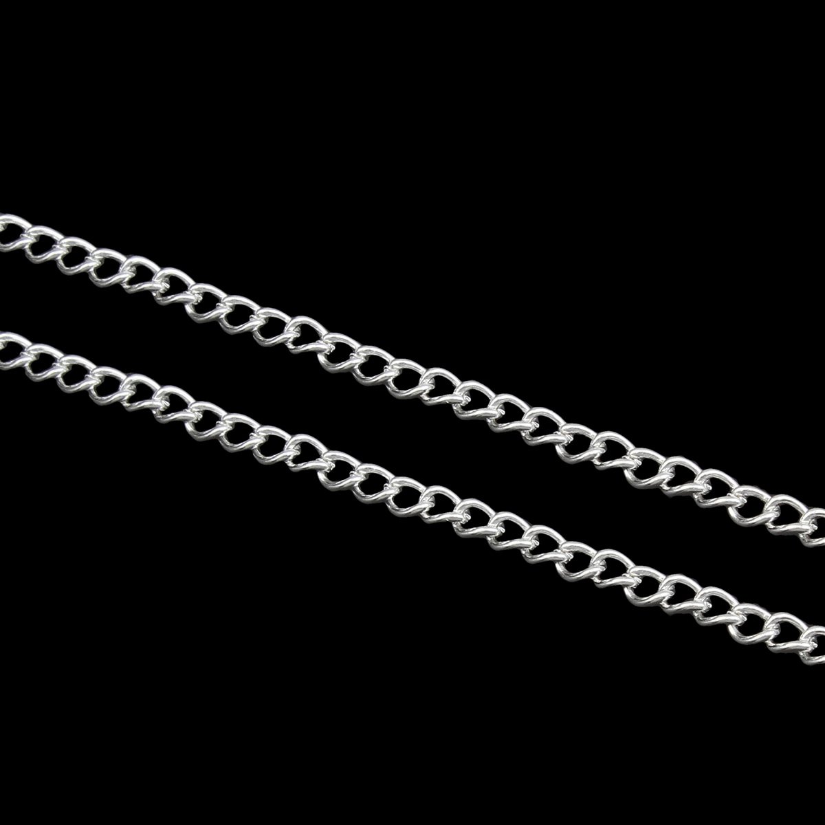 Chaîne Forçat Carrée Argent Massif. Collier Homme Femme 3.5 mm. 50/60 cm - France