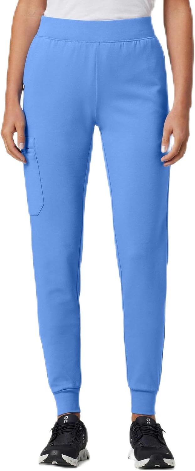 JAANUU Rubi Women's Scrub Joggers Slim Fit 6-Pocket Ultrasoft 4-Way Stretch Knit Moisture-Wicking Medical Scrub Jogger Pants