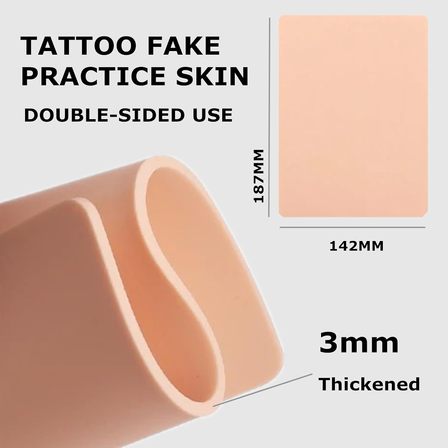 Yuelong 229Pcs Tattoo Skin Practice Kit - Pro Tattoo Starter Kit for Beginners w/ 5 Fake Skins 10 Transfer Papers 200 Pen Covers Grip Tape & Gloves Tattoo Accessories for Artists