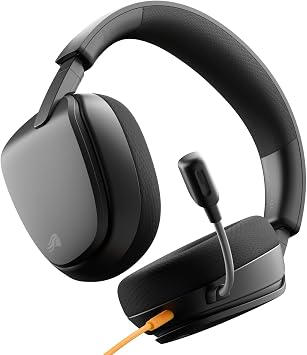 GLORIOUS GHS Eternal - Stereo Gaming Headset for PC, PS5, PS4, Xbox, Switch - Custom Tuned Angled Drivers, Adjustable Crystal Clear Detachable Mic, 3.5mm - Durable, All Day/Night Comfort - Black