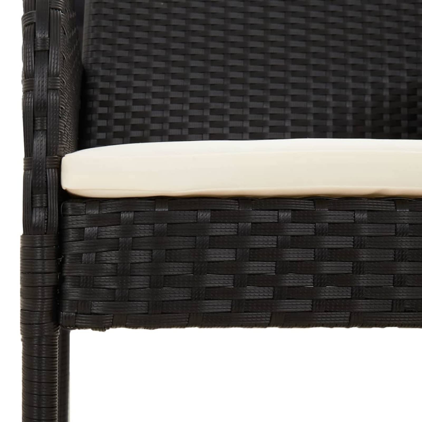 3185157 Set da Pranzo da Giardino 5 pz Nero con Cuscini in Polyrattan Testata in Legno,Testata Letto Matrimoniale Muebles Dormitorio Spalliera Letto Testiere per Letto Matrimoniale
