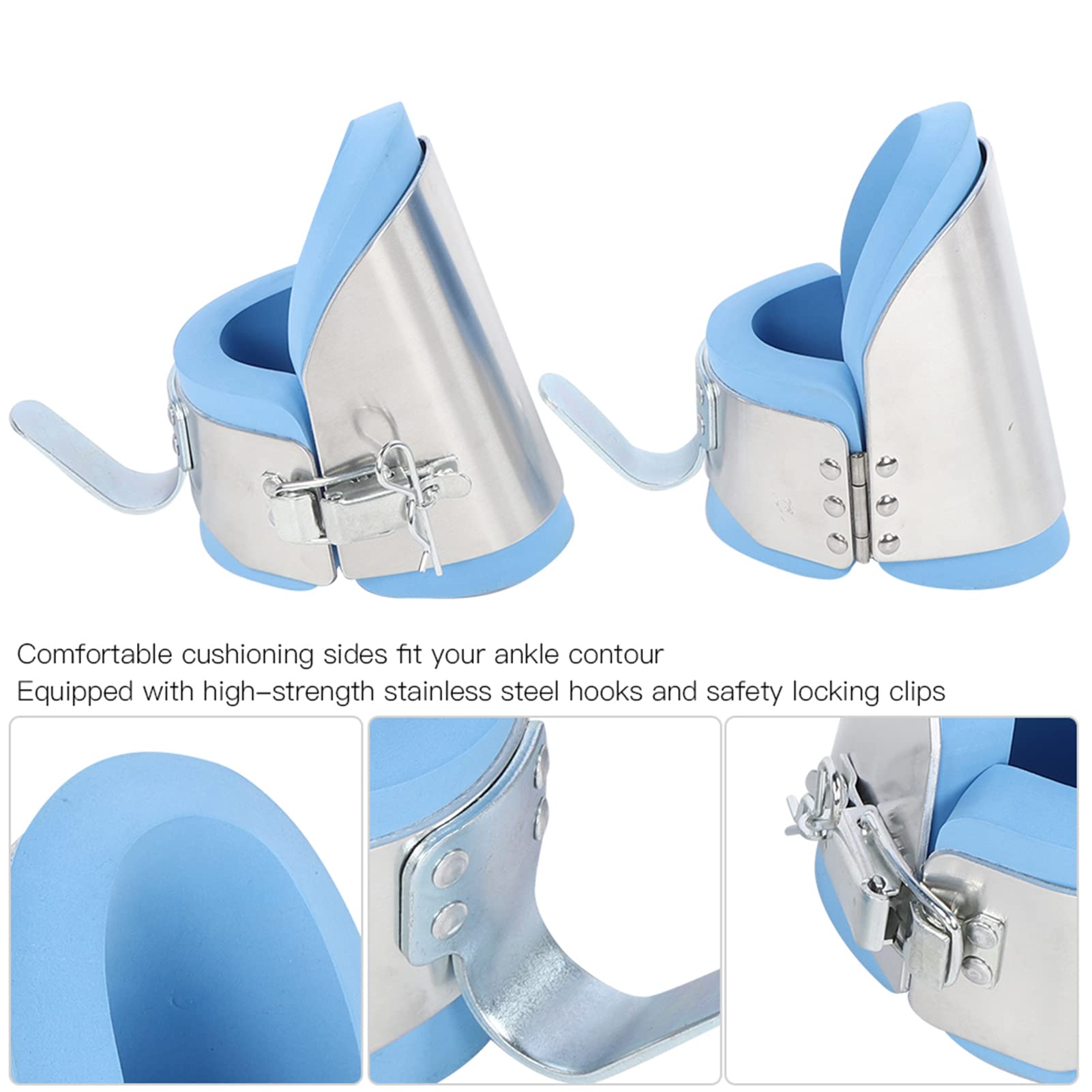 QANYEGN Hanging Boots, Abdominal Crunch Sit up Hooks Therapy Core Gym Fitness, Exerciser for Back Stress Relieve