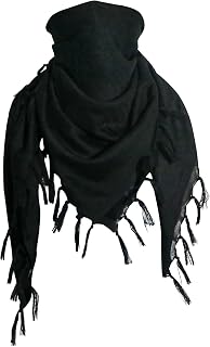 Military Shemagh Tactical Desert Scarf Cotton Arab Keffiyeh Tactical Scarf Head Neck Face Wrap for Men Women