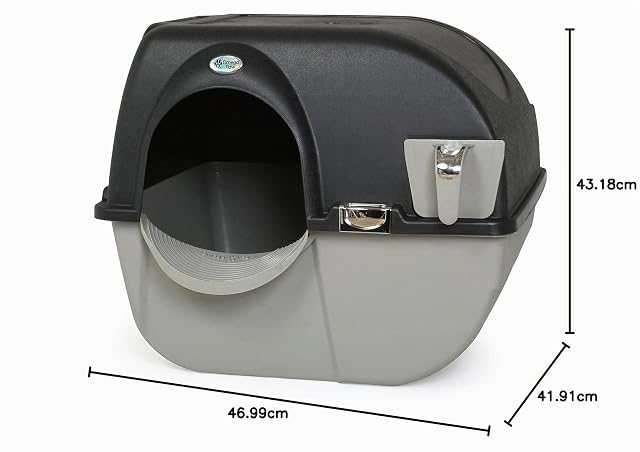 Foto 6 de 6 de Omega Paw EL-RA15-1 Elite Roll 'n Clean Caja de arena regular, color negro medianoche