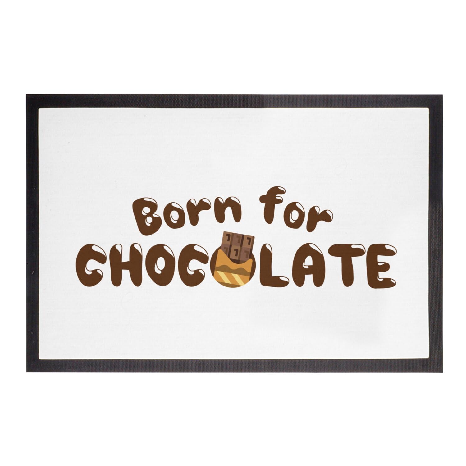 Paillasson Blanc Fabulous avec Blague Chocolat Humour 60x40cm