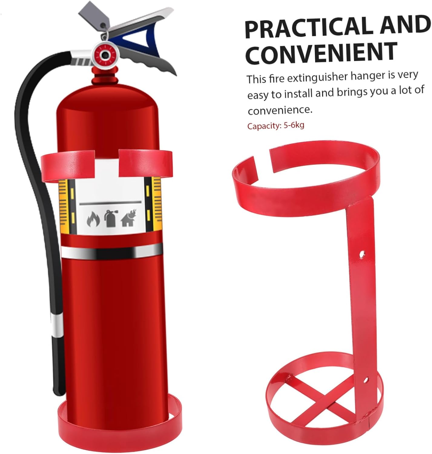Wall Mount Fire Extinguisher Holder Durable Metal Bracket for Cars Boats and Vehicles Easy Installation Space Saving Design Fits Fire Extinguishers Reliable Fire