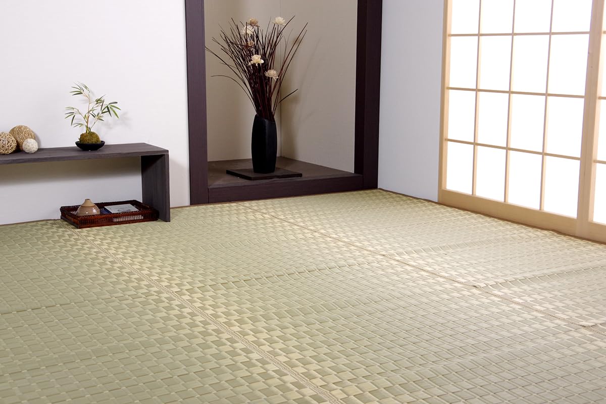 い草カーペット　掛川織　6帖　約264×356cm　日本製　和室用　ＢＲ 卸・仕入れサイト 純国産 掛川織 い草カーペット 『松川』 ベージュ