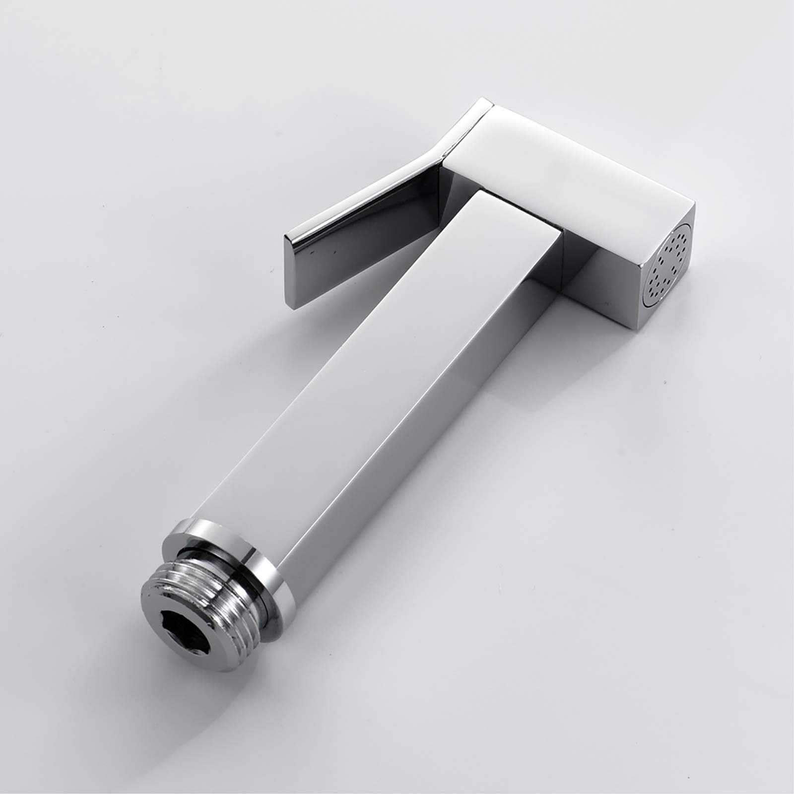 Spruzzatore per Bidet Portatile per Wc, Spruzzatore per Pannolini Portatile in Ottone Kit Spruzzatore per Bidet da Bagno Quadrato per L'Igiene Personale, Animali da Bagno/Chrome