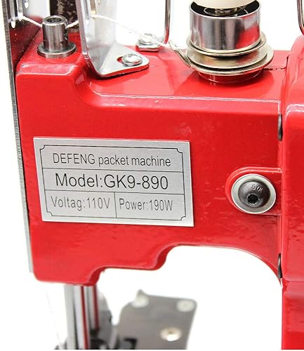 Miniatura 5 de LiFuJunDong Máquina de coser industrial Máquina de coser portátil 9.8x9.8 in para ropa química Textiles para el hogar