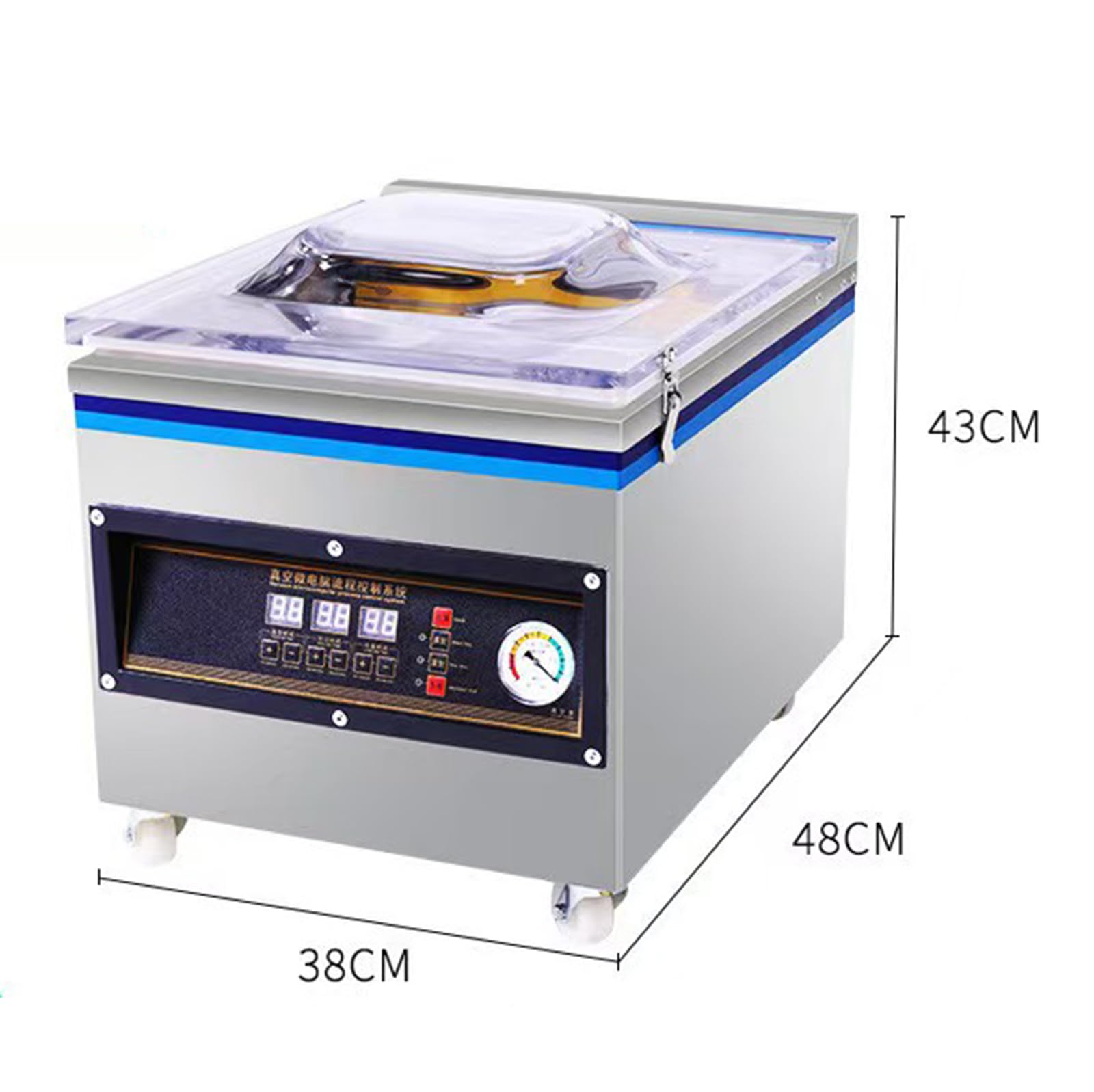 Pakowarka Próżniowa Komorowa, Automatyczna Pakowarka Próżniowa Komercyjna O Mocy 360 W Ze Stali Nierdzewnej, Długość Zgrzewania 32 Cm, Regulacja Czasu, Do Towar