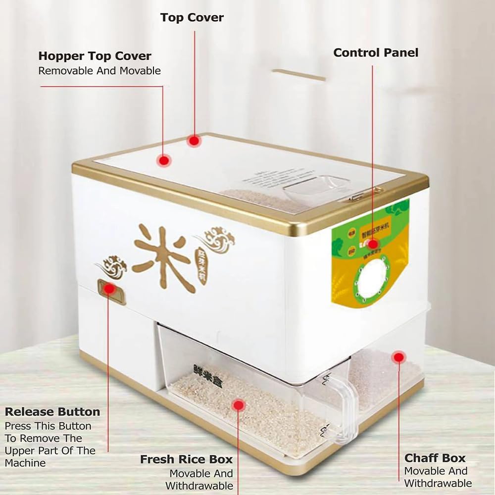 Automatic Rice Huller with Adjustable Milling Gears for Efficient Grain Processing