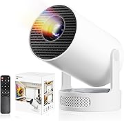 Philoent プロジェクター 家庭用 超小型 【2026アップグレード版Android TV14.0搭載＆388g史上最軽＆HiFi外部スピーカー】30000LM 1080P 4K対応 270°回転 短距離 天井投影 高輝度 Wi-Fi6 大画面 自動台形補正 軽量Bluetooth5.4 IOS/Android/パソコン/DVD/PS機/SWITCH接続可 日本語取扱説明書 プレゼントに