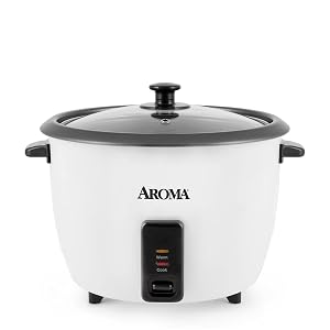 Aroma Housewares 32-Cup Cooked 16-Cup UNCOOKED Pot Style Rice Cooker ARC-7216NG White