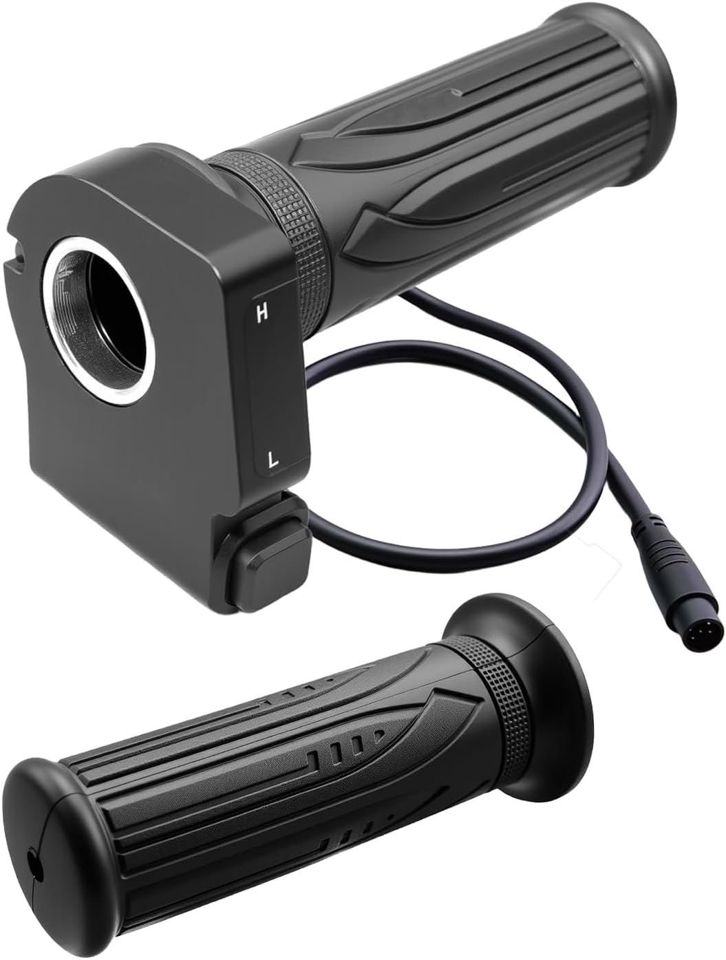 1 Pair 48V Throttle Display Accelerator Fit for Jetson Haze Folding Ebike and dyu Y16 Electric Bicycle, 48V Electric Bicycle Throttle Grip, 6-Pin Connector