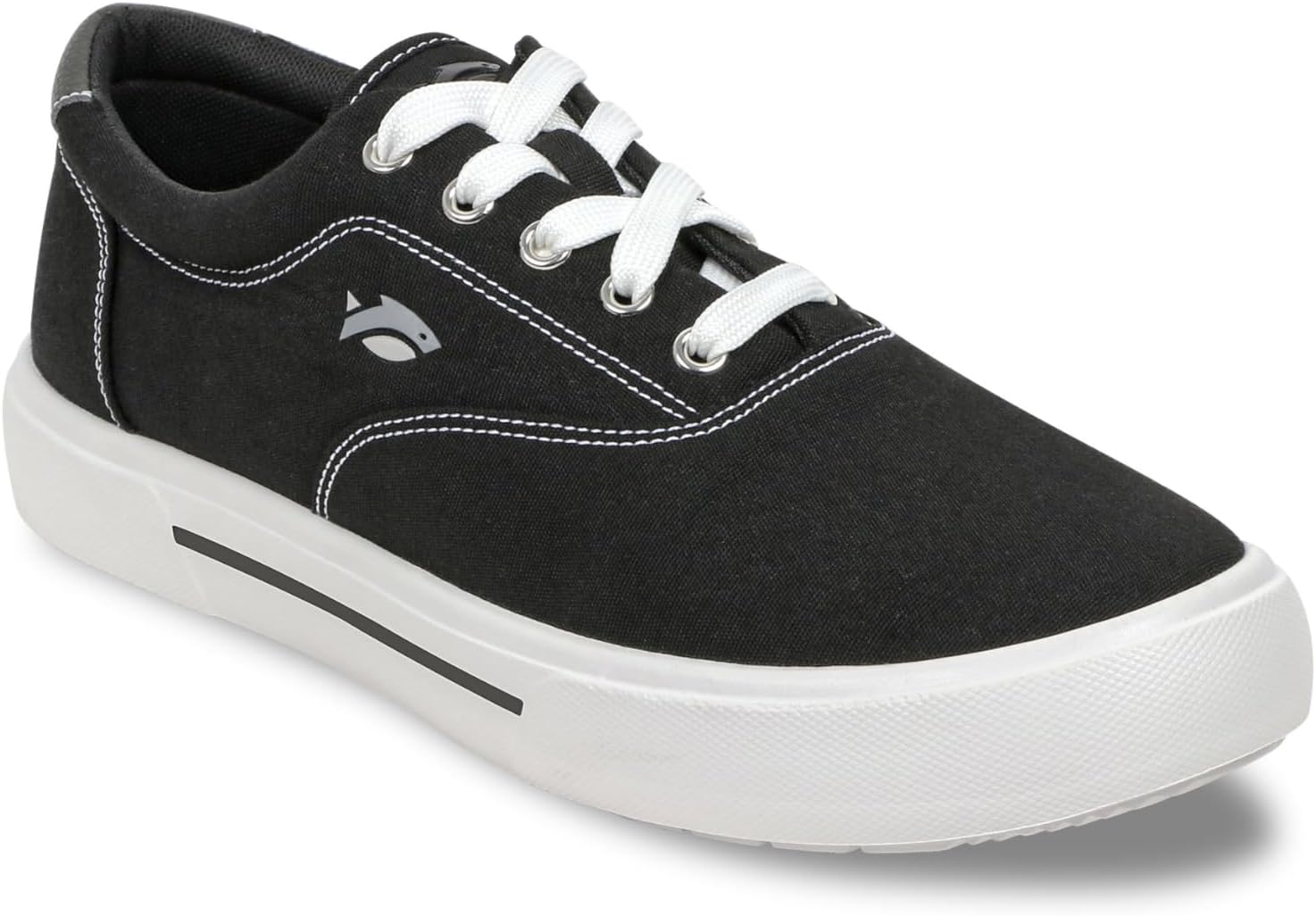 FISHOOZ Men's Sunbrella CVO Canvas Lace-Up Deck Shoes, Colorfast, Resistant to Saltwater, Boat Shoe, Fishing, Casual