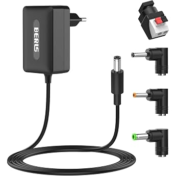 Newding Universal Power Supply 12 V 3 A 36 W Power Supply 3000 mA Charger with 4 DC Adapters 5.5 x 2.5/2.1 4.0 x 1.7 3.5 x 1.35 mm and DIY Clamp for Monitor LED Strips Router Electronics