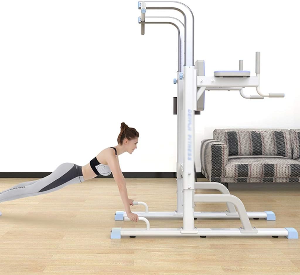 Fitness Power Rack Squat Rack Adjustable Height Pull Up and Down Station Multifunctional Home Strength Training Fitness Exercise Squat Cage Home Gym