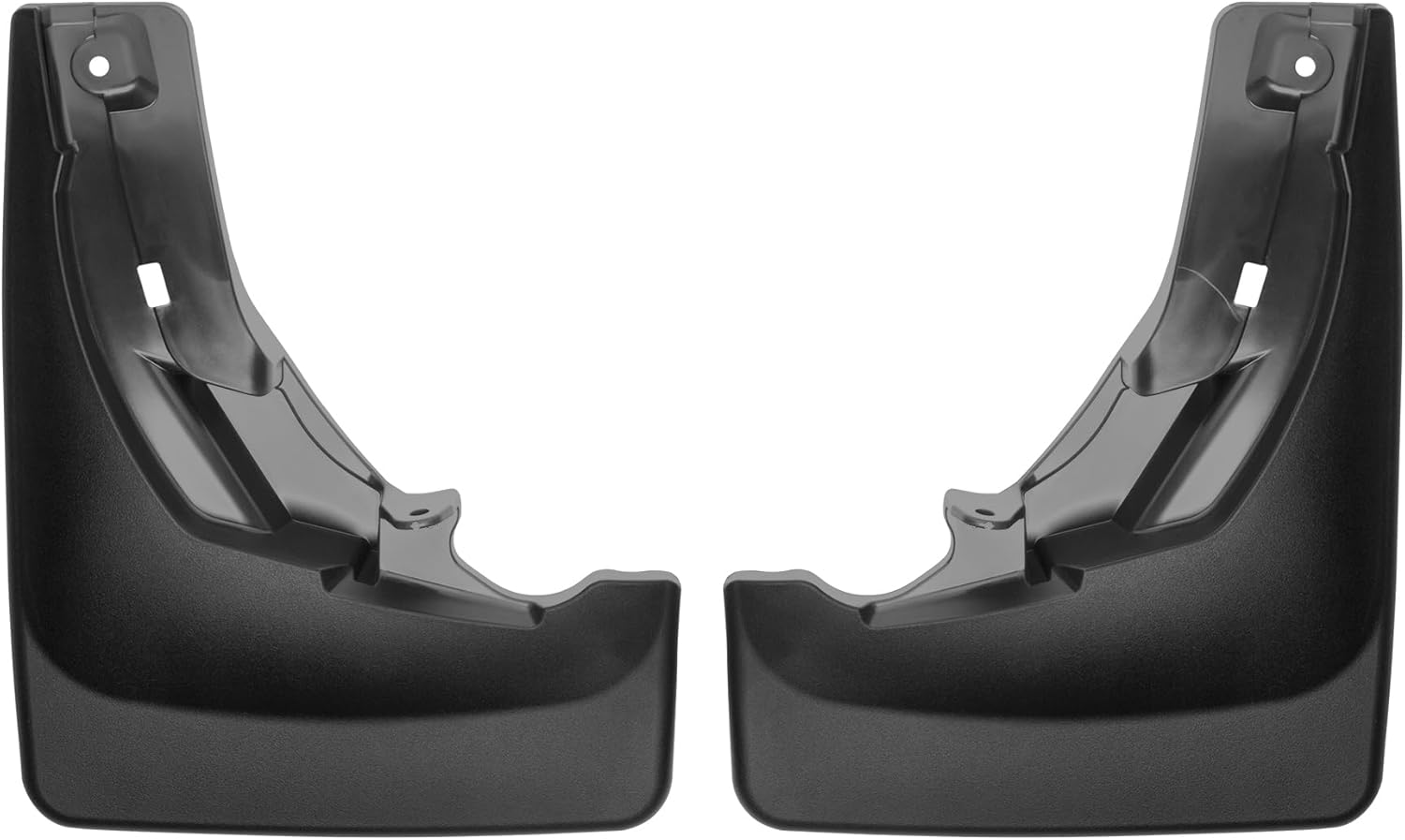 WeatherTech Custom No Drill Splash Guard MudFlaps for Ford Explorer ST, Explorer, Explorer Hybrid - Front Pair (110111), Black