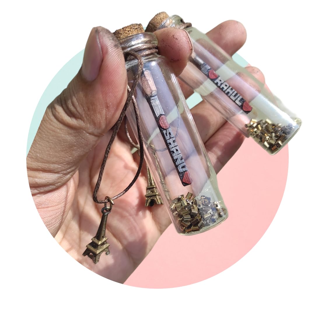 Handmade Micro-Art Pencil Carving with Surprise Message in Glass Bottle for Special Person - Gifts for Loved Ones Anniversary, Birthday, and Wedding Gifts