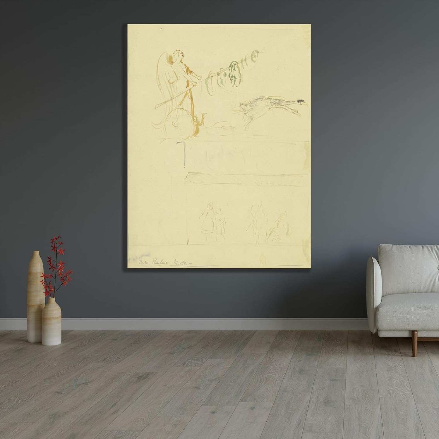 ArtDirect Study sheet; fantasy and figure groups Unframed Art Print Giclee Poster by Max Slevogt - Ready for Framing with Customization Sizes 8x10, 11x14, 15x20, 24x32, 36x48 and 45x60 inches