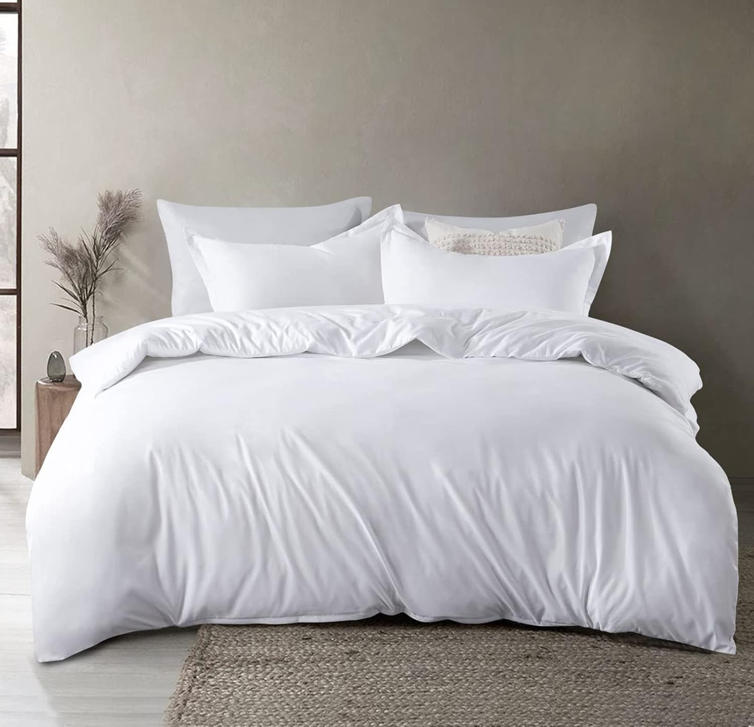 Duvet Protector Waterproof Breathable Reusable White