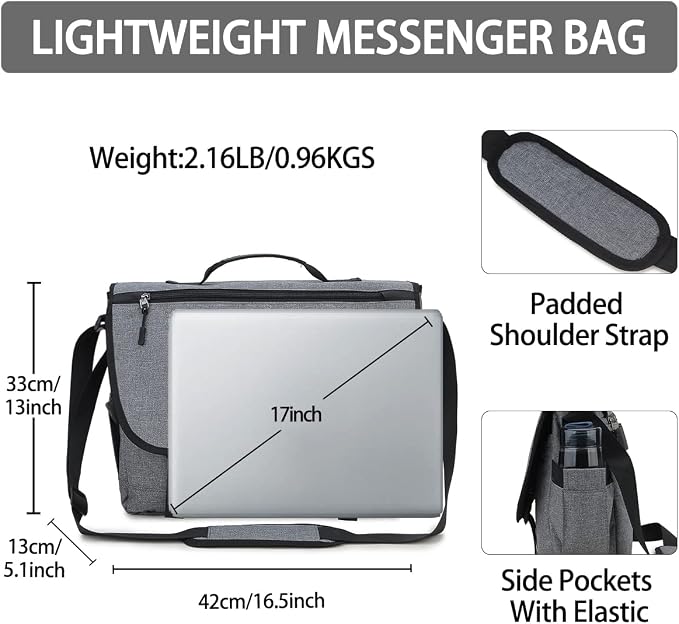 Bolso Messenger para Hombre Resistente al Agua Ligero miniatura 2