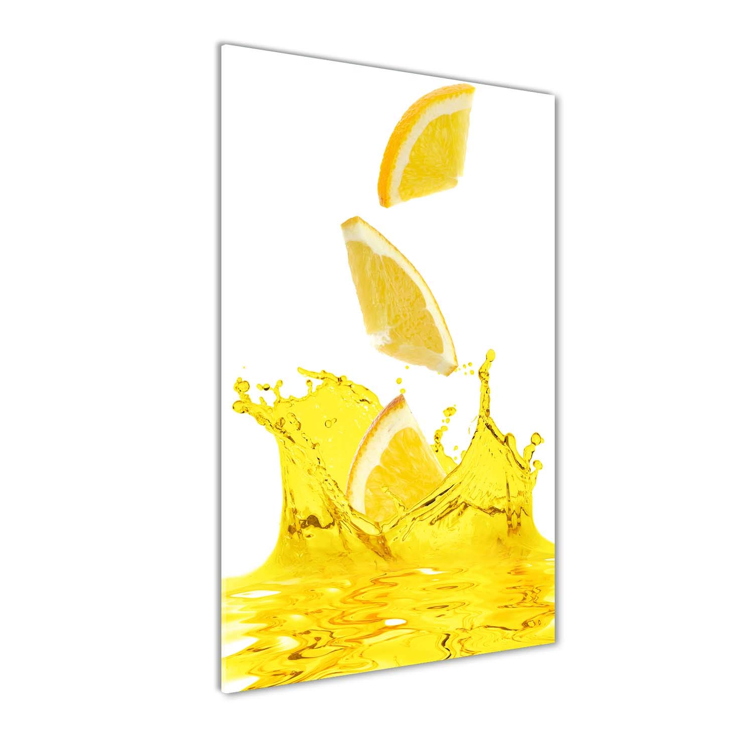 Impression sur verre acrylique Tulup 60x120 cm image plexiglas jaune jus de citron