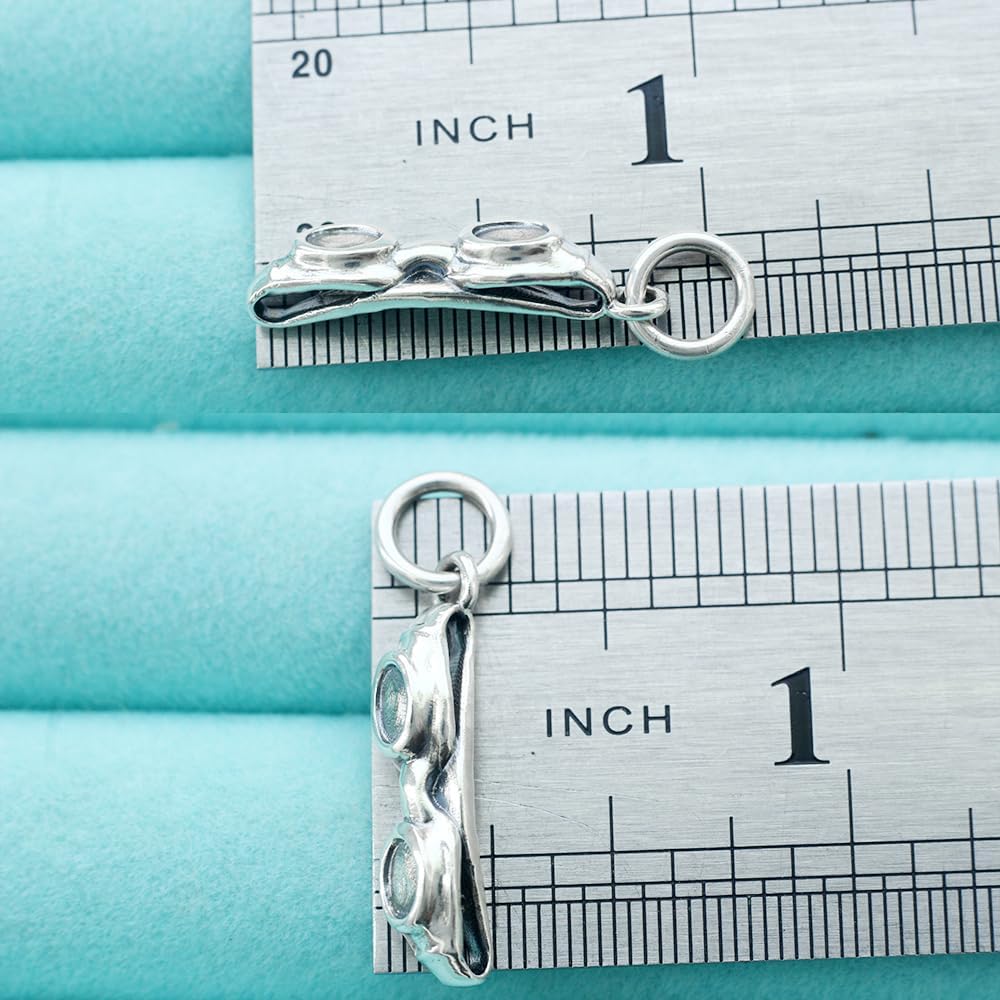 925 Sterling Silver Swim Swimming Goggles Pendant Charm Snorkeling Swimmer Synchronized Swimming Team For Necklace Bracelet