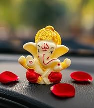 Ganesh Idol Ganesha Small Pocket Size Murti for Car Dashboard Hinduim Art for Home Pooja Decor Or Car Dashboard New Hindu Cars Gift Ganpati Idol Return Gift Ganesh