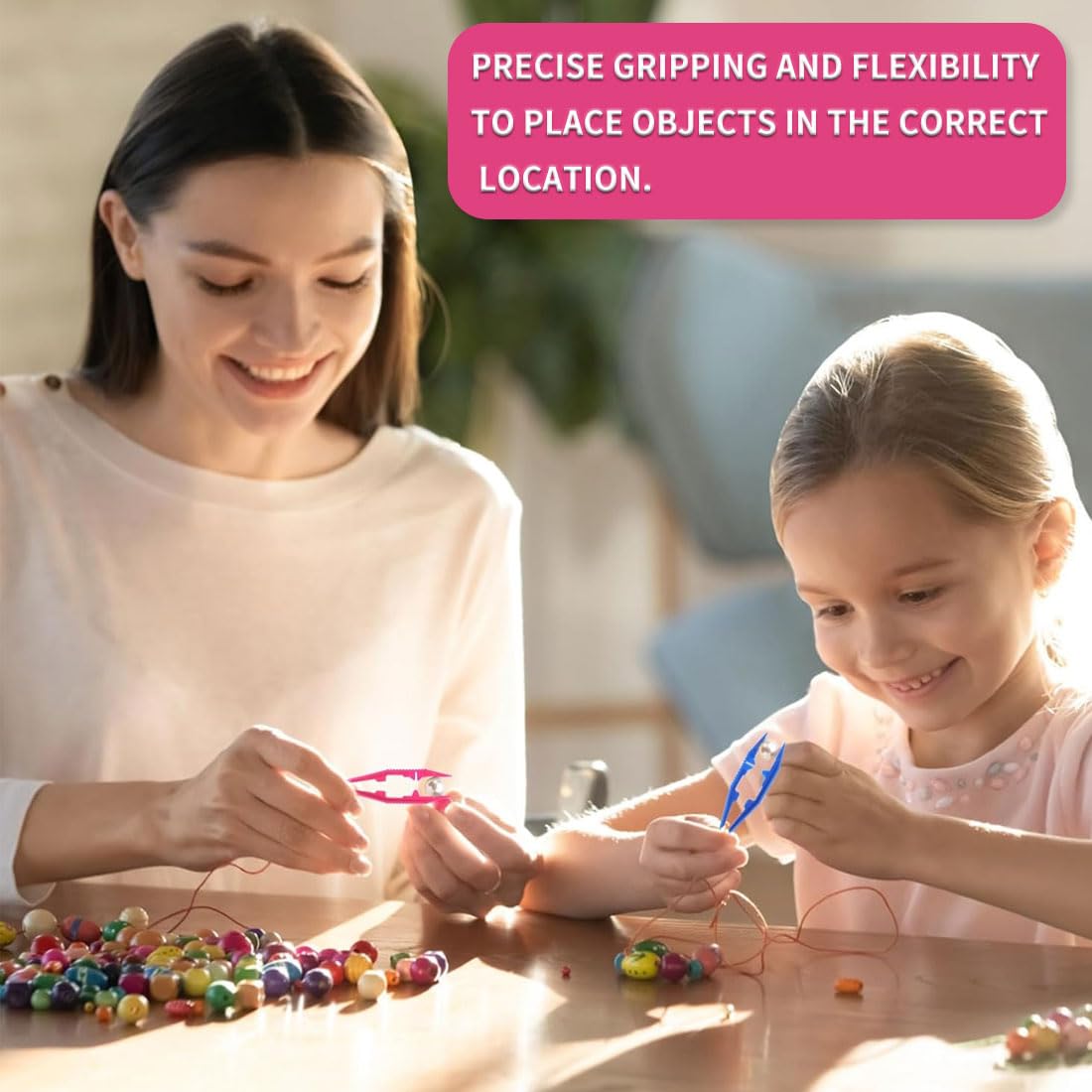 Pinzas Manualidades - 15 pcs Pinzas de plástico Paquete,10 cm Pinzas de Primeros Auxilios Pinzas de Cuentas a Granel para fusibles para niños Hechos a Mano Manualidades