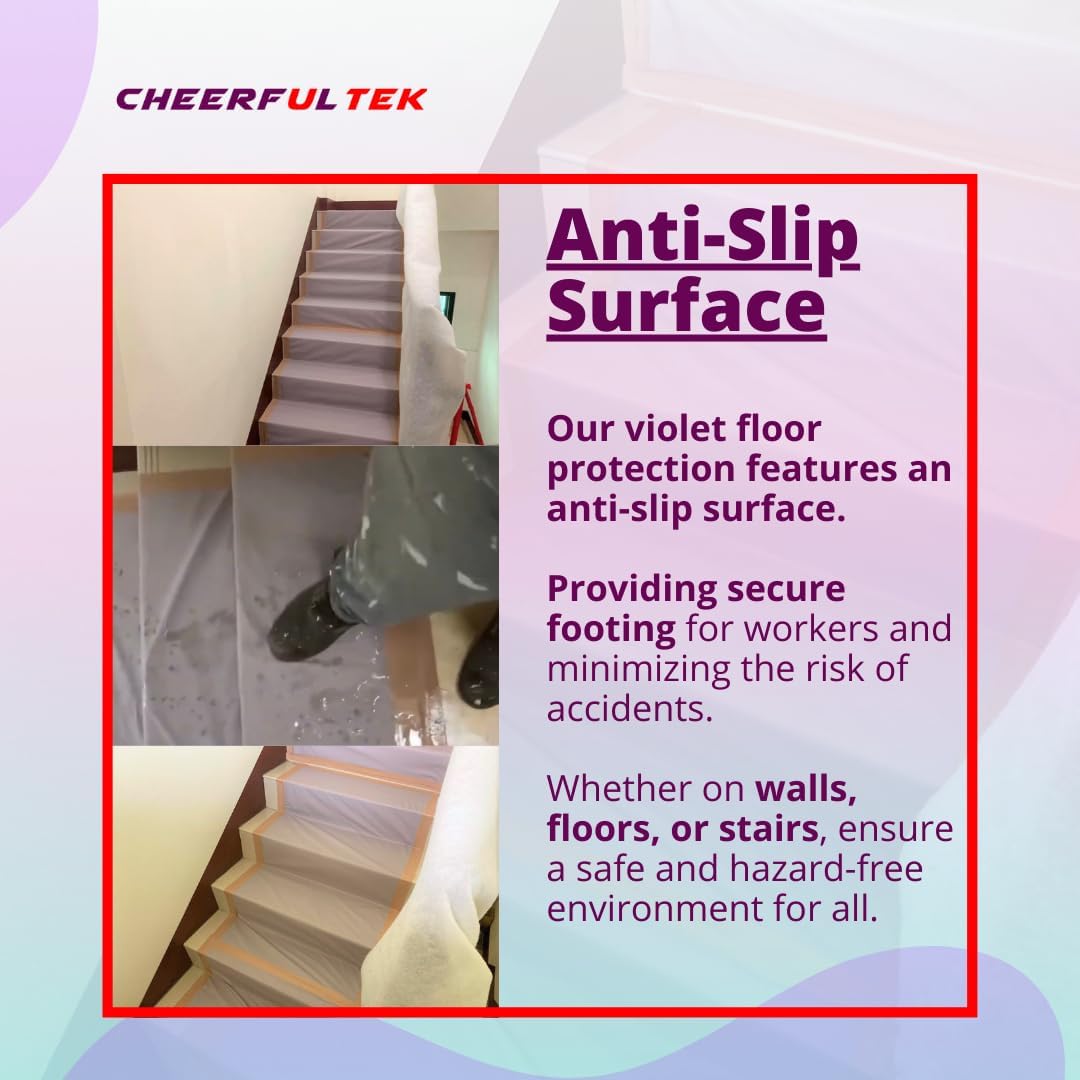 Heavy-Duty All Purpose Scratch & Waterproof-Worry Free, Temporary Floor Protection, Underlayment, Renovation & Construction Canvas Drop Cloth Tarp, Anti-Slip, Durable, Reusable 3'x150'-450 SQFT