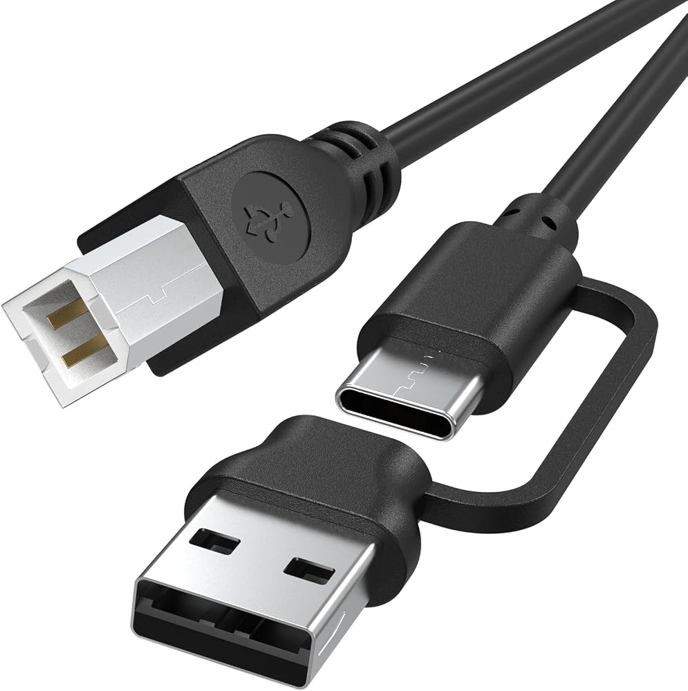 ET-2800 Printer Cable USB C/A for Epson EcoTank ET-2800, ET-2980, ET-4800, ET-2400, ET-2850, ET-8550, ET-4850, ET-3850, ET-2803, ET-15000, ET-8500, XP-5200, XP-4200 Printer — 사진 1
